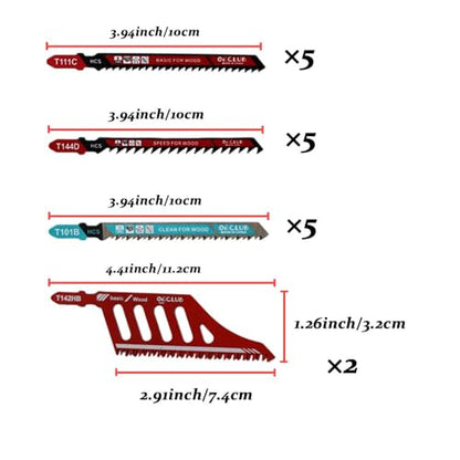 Jigsaw Blades Set withStorage Case
