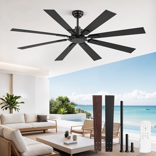 Outdoor Ceiling Fans No Light with Remote