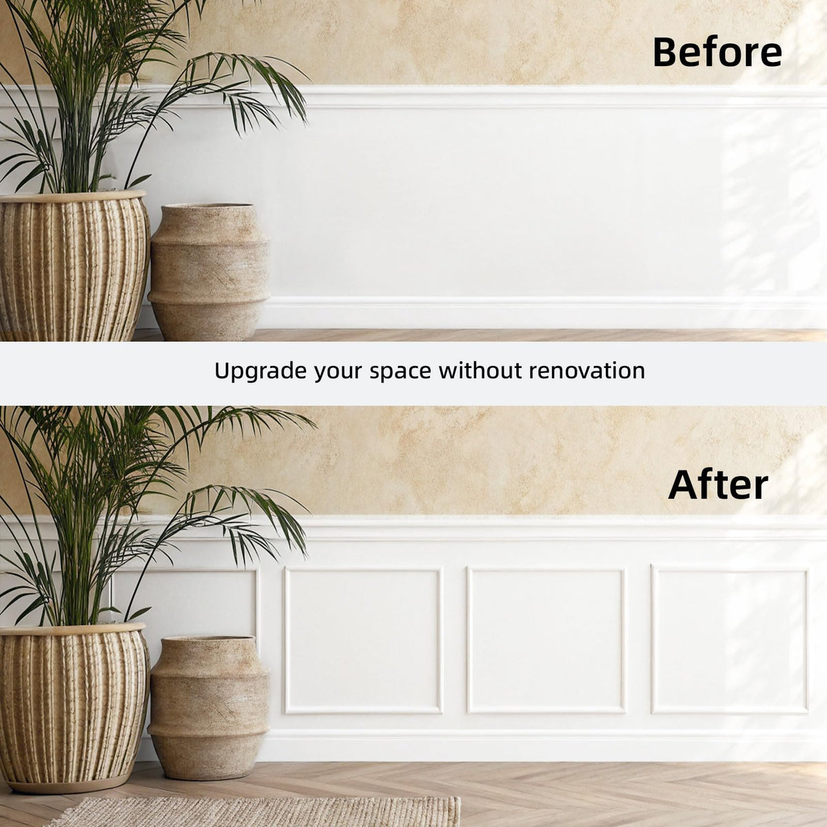 3 Set Pre Cut Accent Wall Molding Kit Wainscoting Panels (16X16 in)
