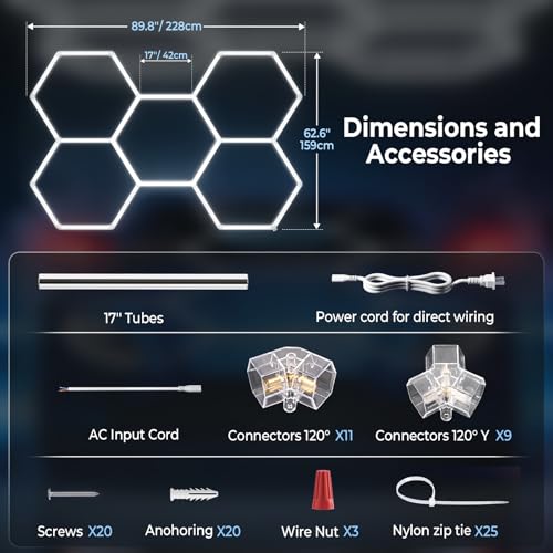 Hexagon Garage Lights