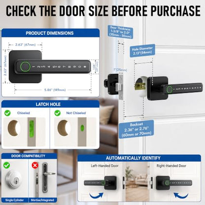 Smart Fingerprint Door Lock Knob
