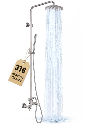 316 Marine Grade Stainless Steel Outdoor Shower Kit