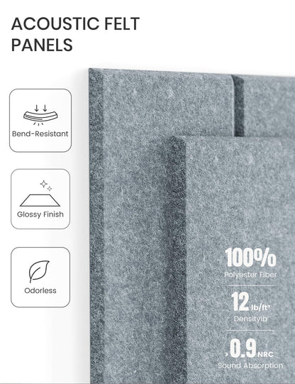 Felt Bulletin Board & Cork Board Alternative 36'' x 24'' (Slate Gray-1 / Bold-stripe 6-pack)