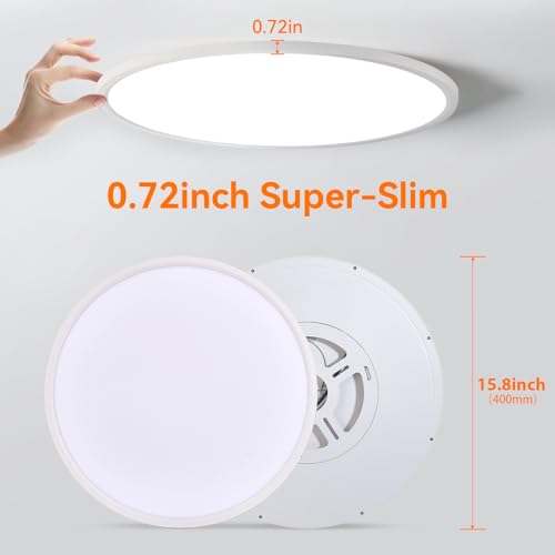 15.8inch Dimmable LED Flush Mount Ceiling Light