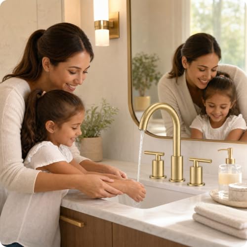 2 Handle Bathroom Faucet 3 Hole