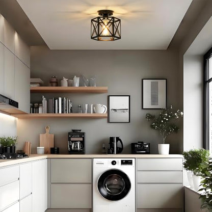Farmhouse Semi Flush Mount Ceiling Light