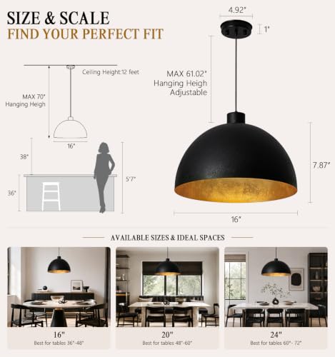 Oversized Dome Pendant Light