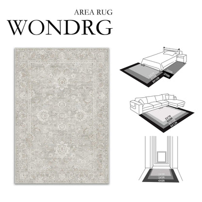 2x3 Grey Neutral Area Rug (Grey / 2' x 3' (Rectangular))