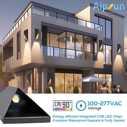 Black LED Outdoor Wall Light 2 Packs