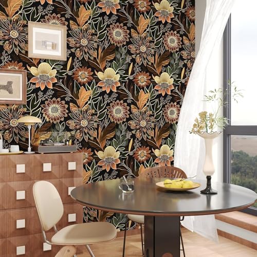 Vintage Boho Floral Peel and Stick Wallpaper