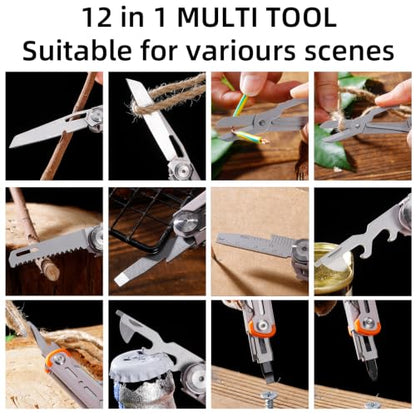 Pocket Knife Multitool with Scissors for Gift for Men Dad Boyfriend