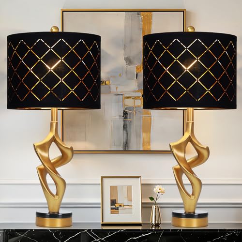 Marble Table Lamps Set of 2