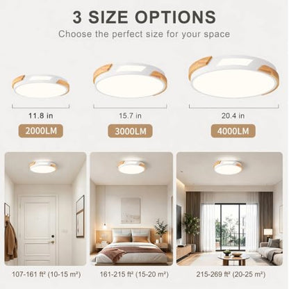 Modern Wood Dimmable Ceiling Light