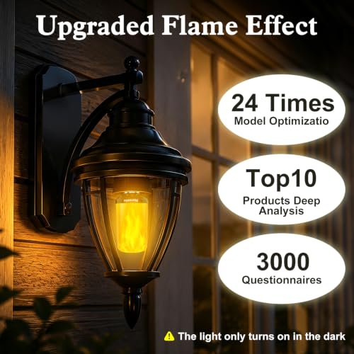 E26 Dusk to Dawn Flame Light Bulbs