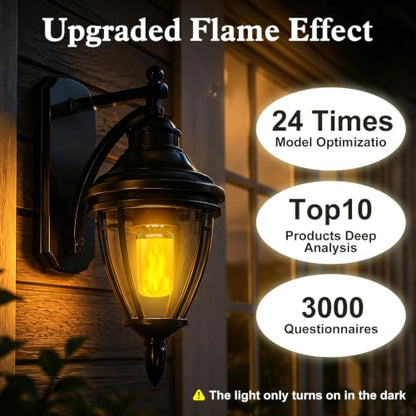 E26 Dusk to Dawn Flame Light Bulbs