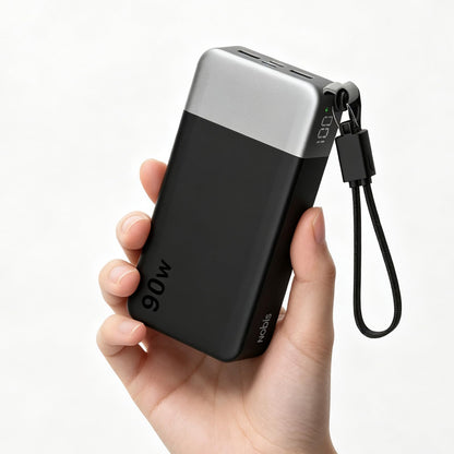 90W Portable Charger 20000mAh Power Bank with Detachable C (Black)