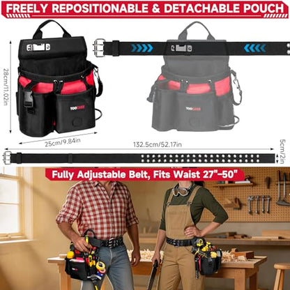 Tool Belt Pouch for Men with Drill Pocket