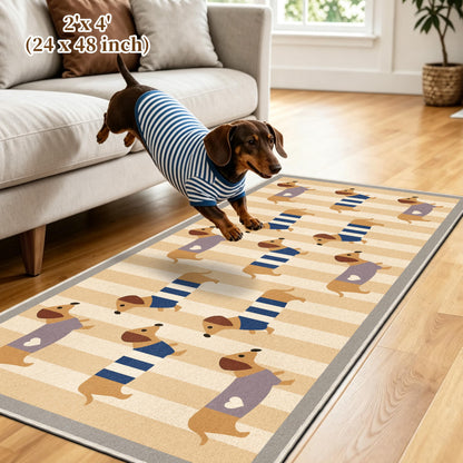 Waterproof 2x4 Runner Rug Non Slip Floor Runners for Dogs (Sau Beige / 2' x 4' (Runner))
