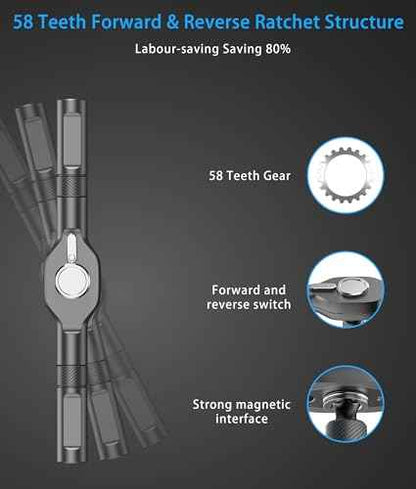 24 in 1 Magnetic Ratchet Screwdriver Set