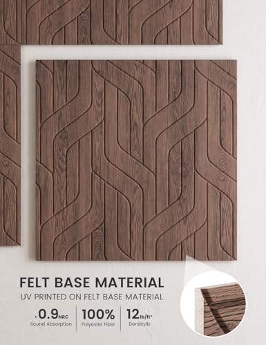 6 Pack Large Felt Bulletin Board (Walnut Artistic / Fine-stripe 6-pack)