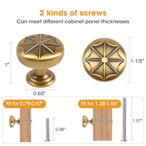 Round Vintage Kitchen Cabinet Knobs