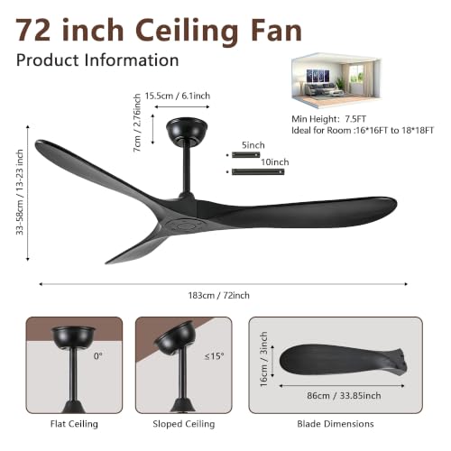 Wood Ceiling Fan 3 Blades Ceiling Fan for Indoor