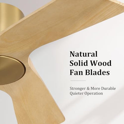 36 Inch Ceiling Fan without Light (Gold/Light Oak / 36")