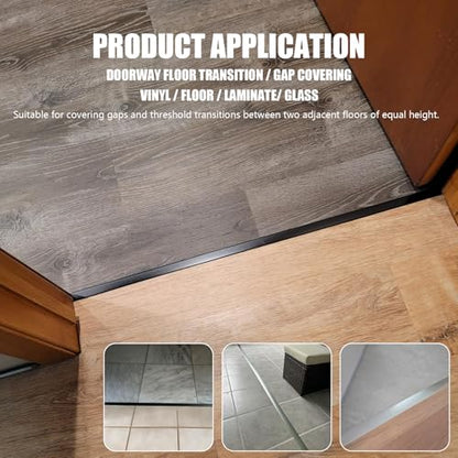 3PCS Aluminum T Molding Floor Transition Strip