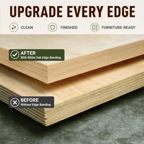 White Oak Edge Banding Veneer Roll (White Oak / 1-1/2 in x 50 ft)