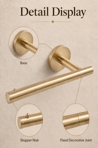 Single Post Toilet Paper Holder (Gold)