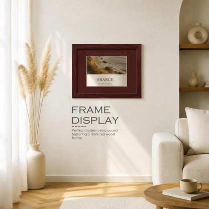 12x16 Red Wood Grain Picture Frame (Red Frame Red Mat / 12x16)
