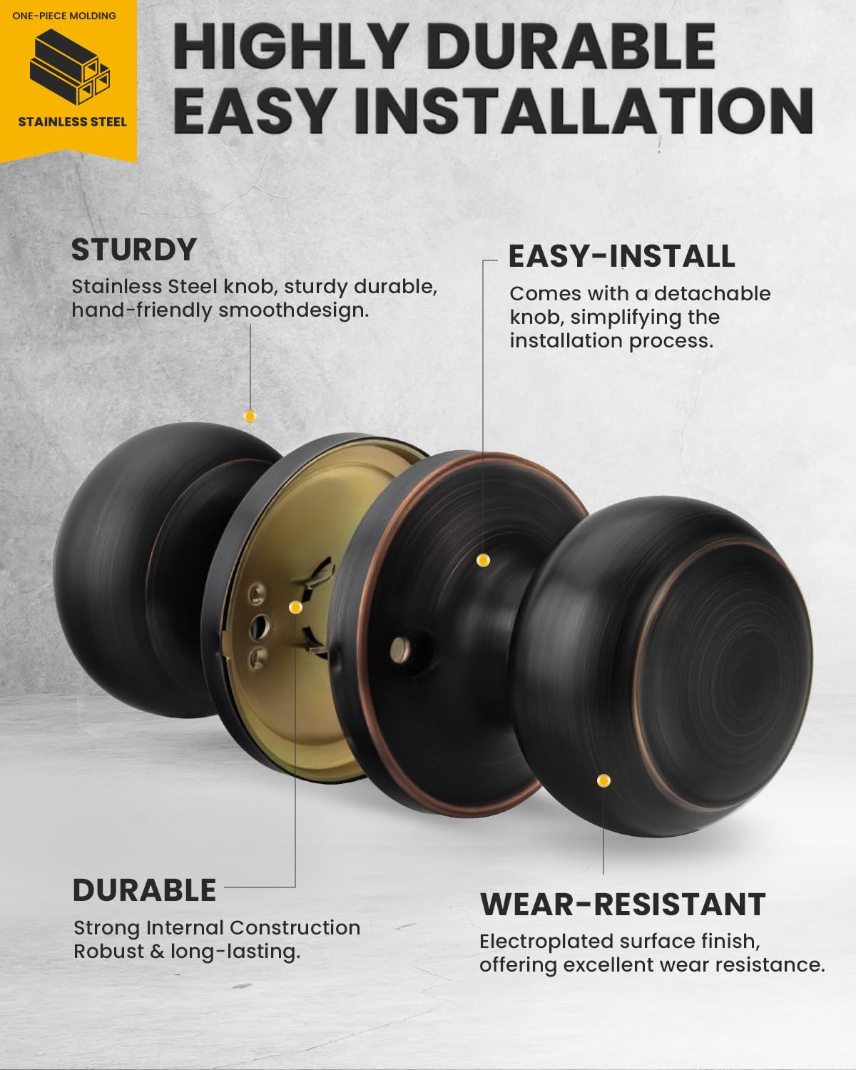 Dummy Door Knobs (Oil Rubbed Bronze)