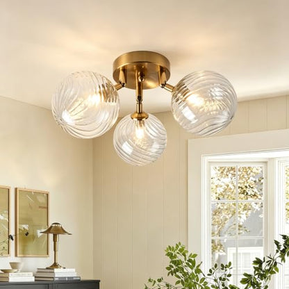 Mid Century Blown Glass Bubble Chandelier