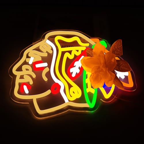 Ice hockey Neon Signs for Wall Decor Neon Lights for Bedroom Led Business Signs Suitable for Man Cave Bar Pub Restaurant Christmas Gift Art (Ice hockey 005)