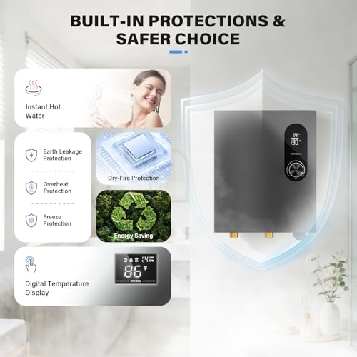 Tankless Water Heater Electric Instant Hot Water Heater Under Sink