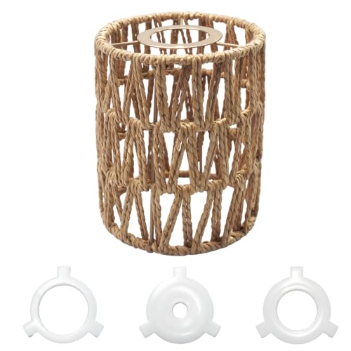 Rattan Lamp Shade Boho Woven Pendant Light Shade