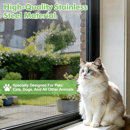 Pet Proof Window Screen Replacement Mesh (39"x118" / Pet Guard)