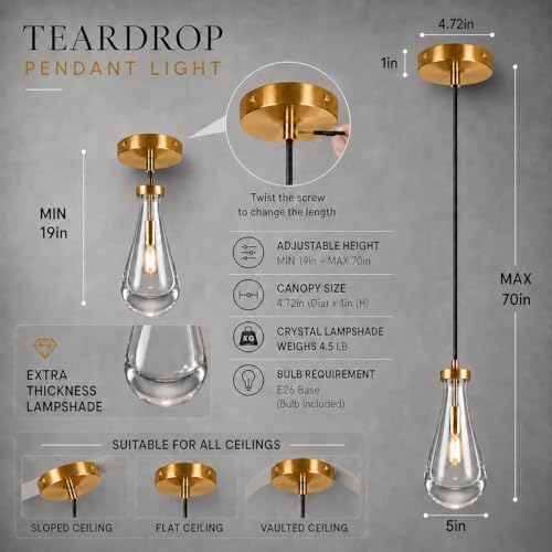 Modern Teardrop Pendant Light
