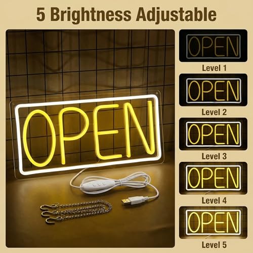 Open Neon Sign for Business (open)