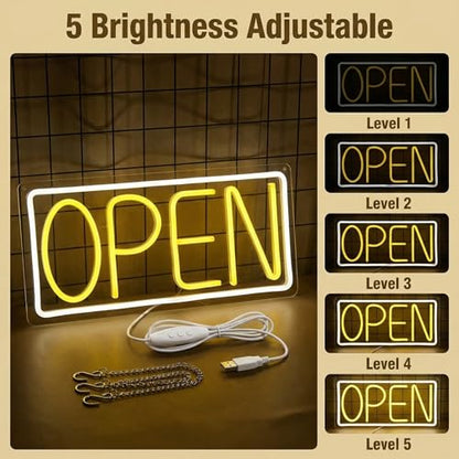 Open Neon Sign for Business (open)