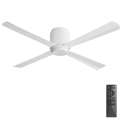 Flush Mount DC Ceiling Fan without Light
