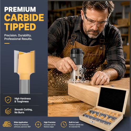 1 4" Shank Router Bits Set