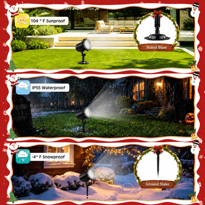 Nativity Scene Projector Light with HD Festive Patterns for Yard (White Angel Nativity)