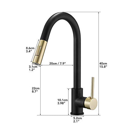 High Arc Single Handle Kitchen Sink Faucet With Pull Out Sprayer