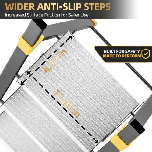 Step Ladder Lightweight Aluminum Folding Step Stool for Adults