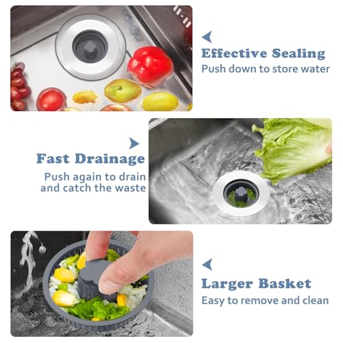 2 Pack Sink Drain Strainer