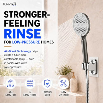 High Pressure Shower Head (Gray)