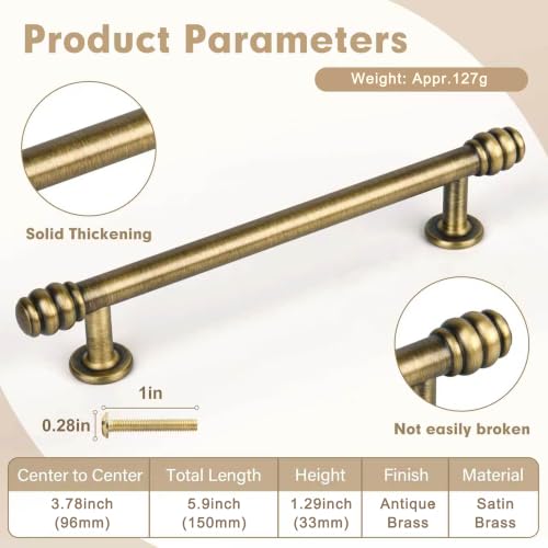 Solid Brass Kitchen Cabinet Knobs