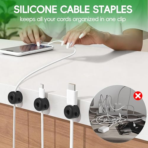 8 Pack Magnetic Cable Management Clips for Home Office Desk