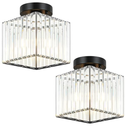 2 Pack Crystal Ceiling Light Fixtures